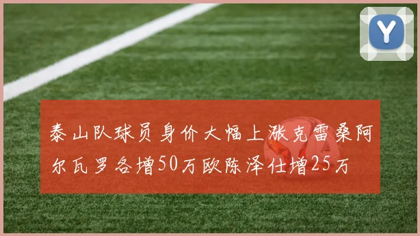 泰山队球员身价大幅上涨克雷桑阿尔瓦罗各增50万欧陈泽仕增25万