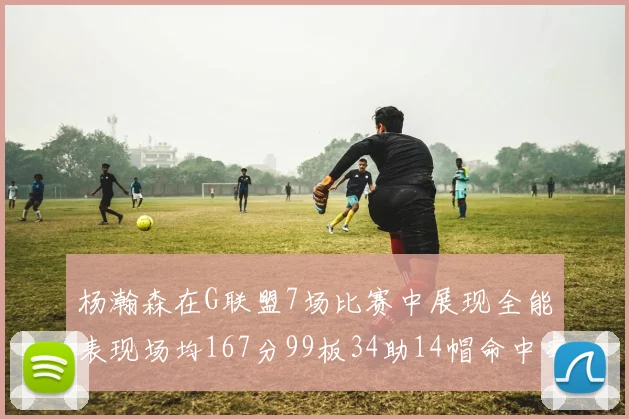 杨瀚森在G联盟7场比赛中展现全能表现场均167分99板34助14帽命中率超五成